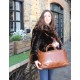 Gertrude Large Tan Leather Holdall 